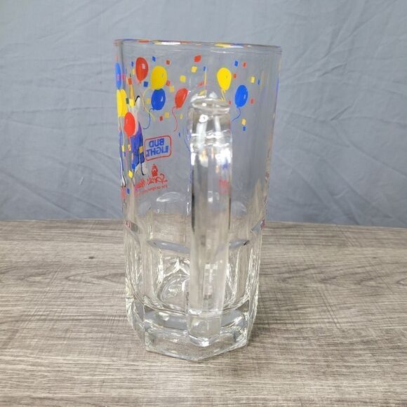 Spuds MacKenzie 1987 Clear Glass Thumbprint 32 oz. Party Animal‎ Beer Stein - Picture 4 of 8